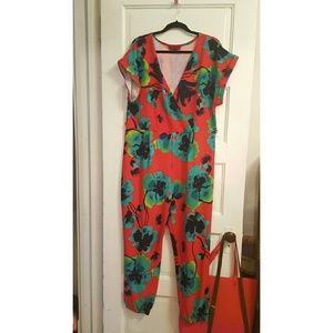 Boohoo Printed Floral Jumpsuit