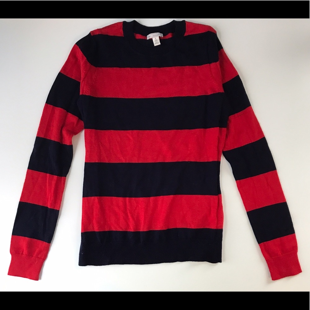 Extra Fine Merino Wool Striped Gap Sweater
