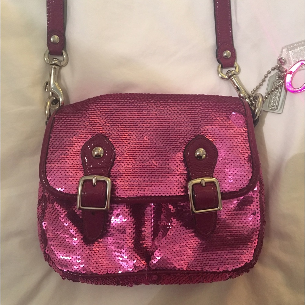 Coach sequin crossbody purse