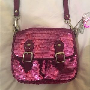 Coach sequin crossbody purse