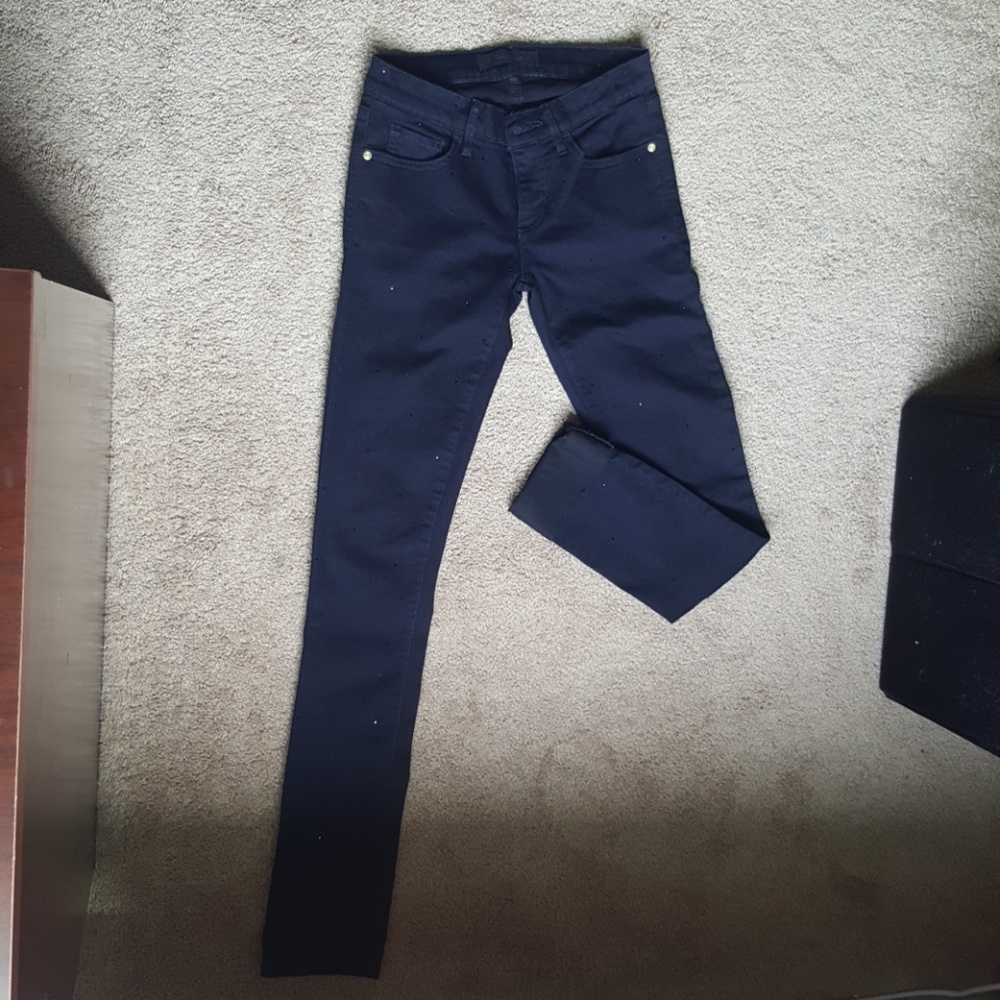 Juicy Couture Dark Wash Fitted Jeans W/ Beading