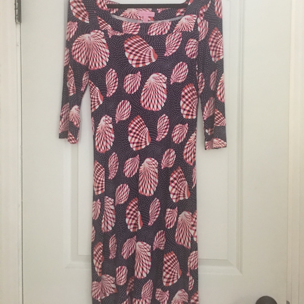 Lilly Pulitzer Medium Seashell Summer Dress Pink