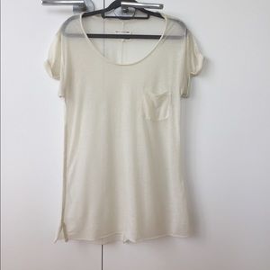 Rag & Bone - Sheer pocket tee - Off White - XS