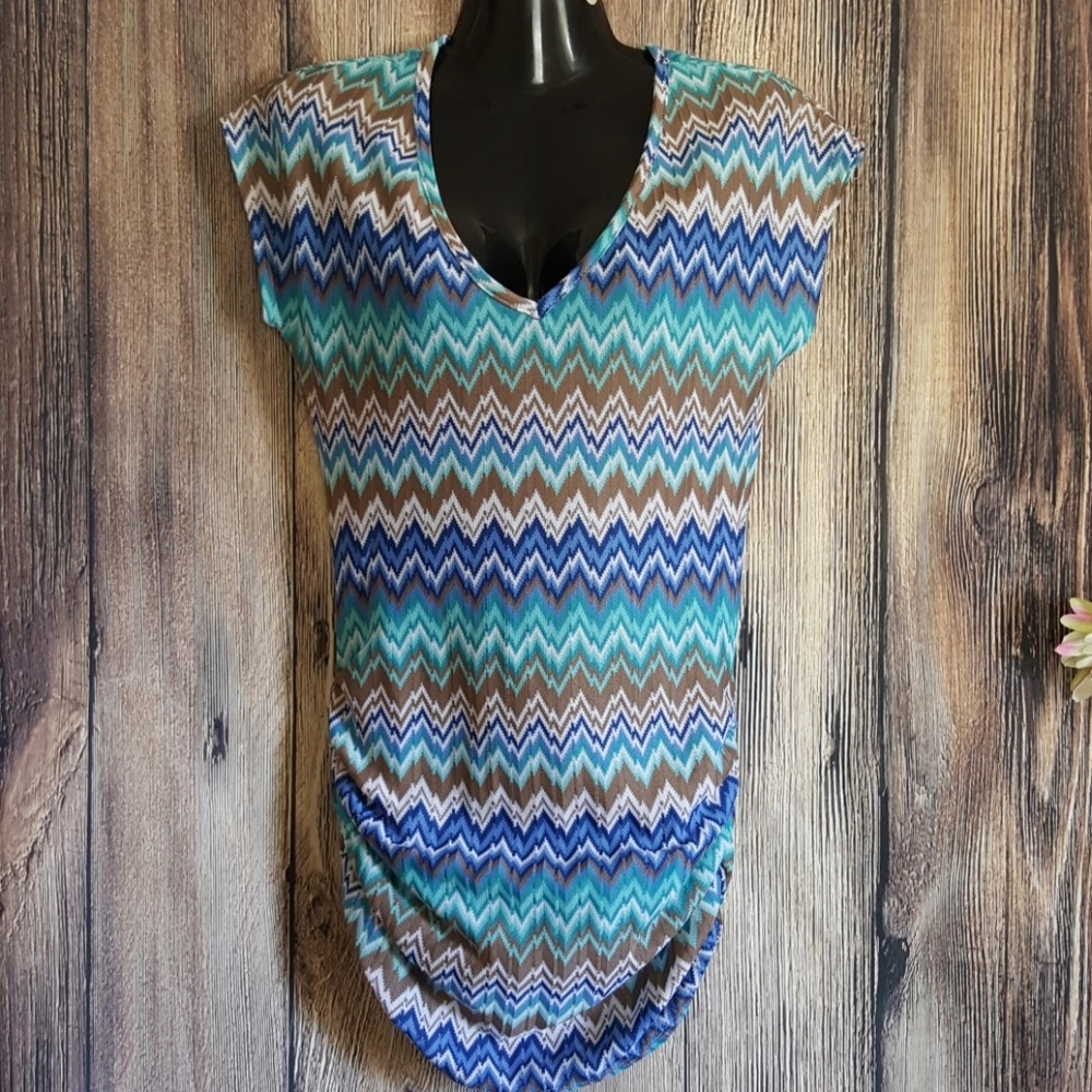 Jordan taylor cover up tunic dress rauched sides