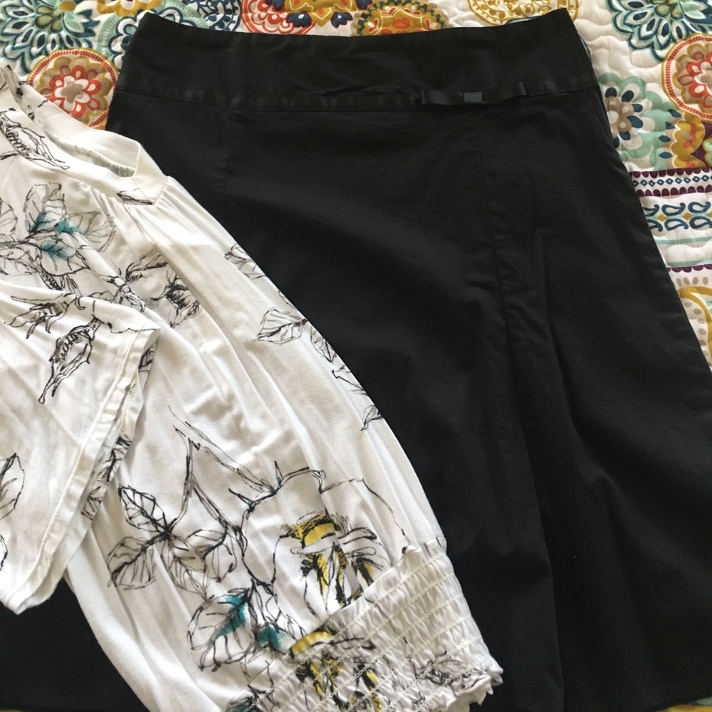 Black A-line Skirt