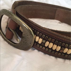 LUCKY Brand Embellished Leather Belt