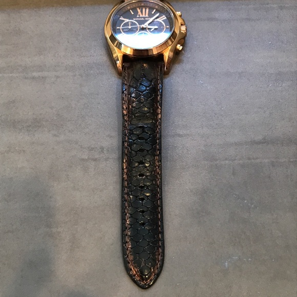 Michael Kors Rose Gold watch w/ leather band main image 5