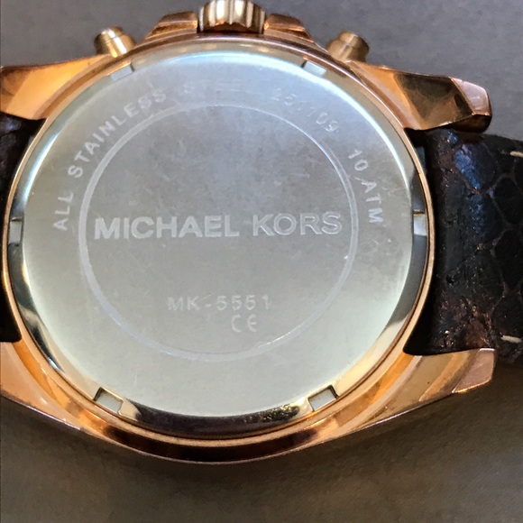 Michael Kors Rose Gold watch w/ leather band