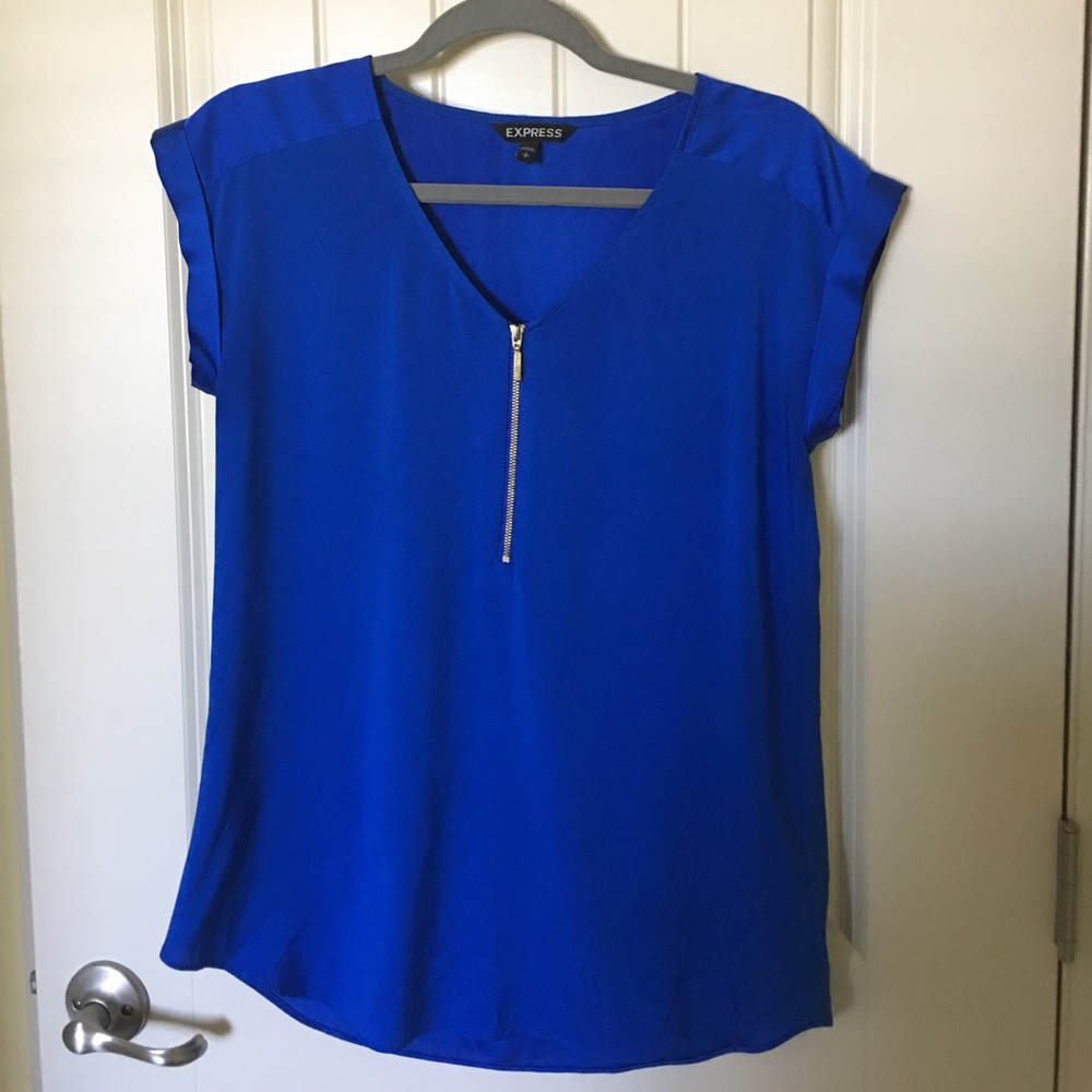 Pretty royal blue Express blouse