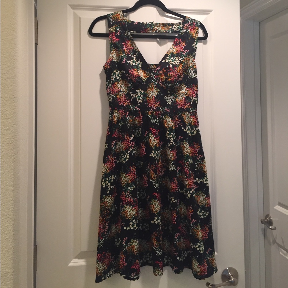 Floral and black dress