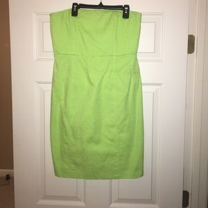 Neon Green Strapless Dress