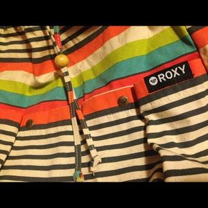 ROXY striped backpack - cinch close top
