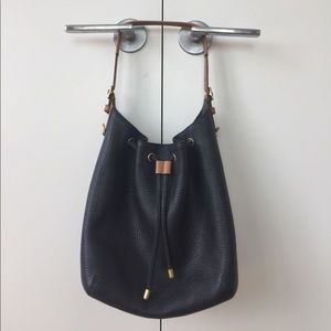 Coach - Navy & Tan Bucket Bag