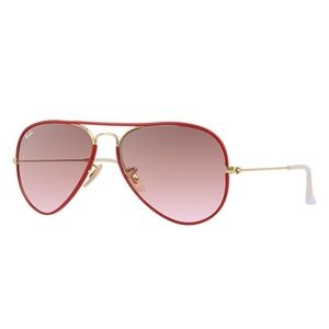 Red and gold Ray-Ban Aviators