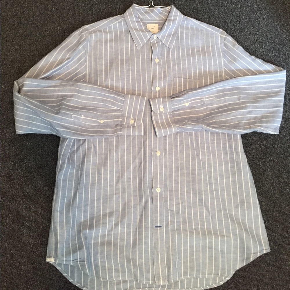 GAP men's linen button down shirt (striped)