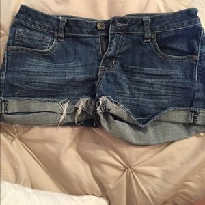 Denim shorts with pocket detail