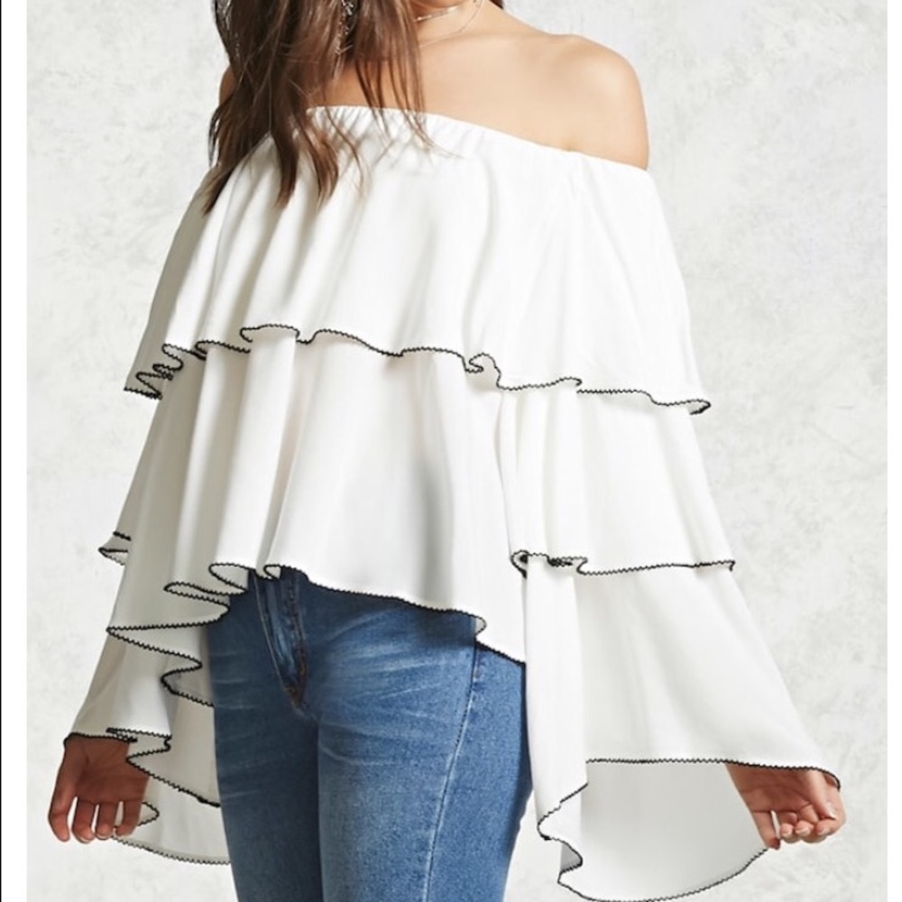 Off the shoulder flowy long sleeve