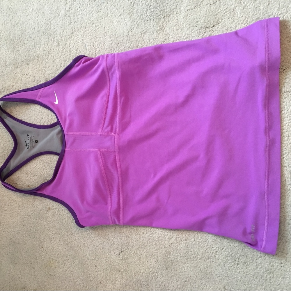 Nike purple dri fit workout top