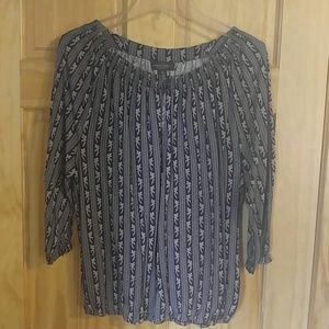 Vertical stripe light weight blouse