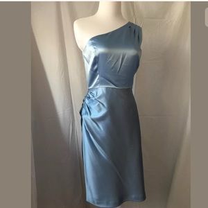 J.Crew Nanine Periwinkle Silk Grecian Dress Sz 2