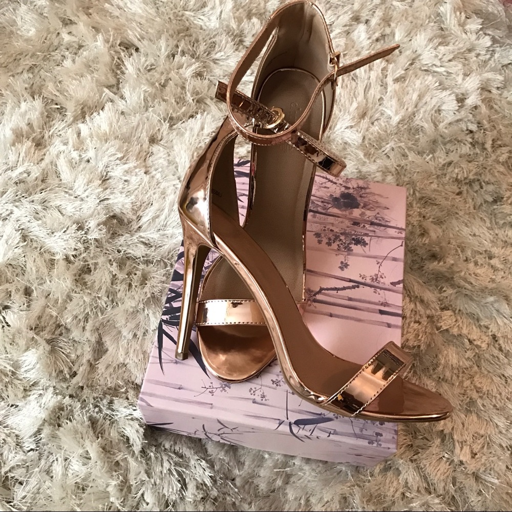 Rose Gold Strappy Sandal