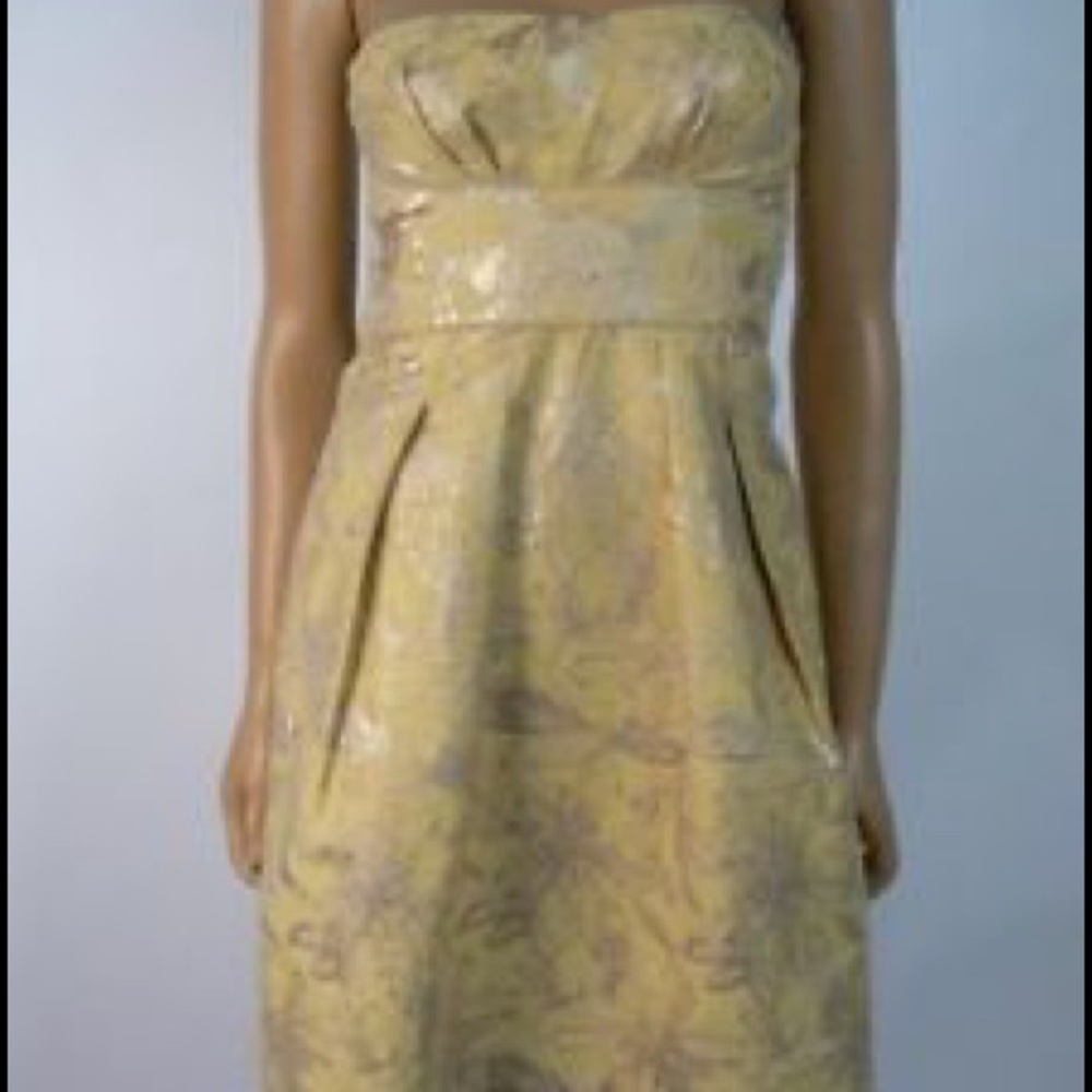 BCBG Yellow/Gold Cocktail Dress - size 6