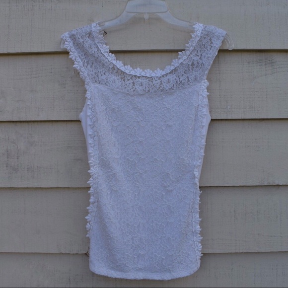 Express Tops - Express White Lace Top