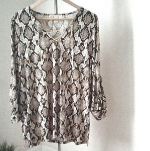Michael Kors Python Print Top