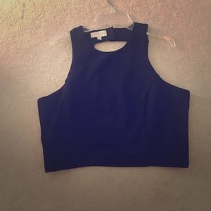 Black Crop Tank Top