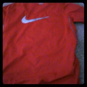 Red nike dry fit shirt