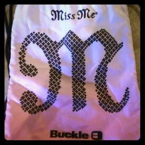 Miss me drawstring book bag