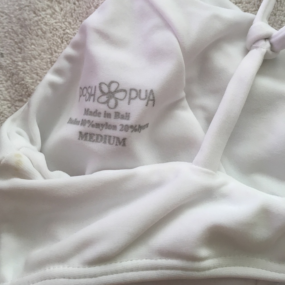 NWOT Posh Pua Kualoa top white sz medium - Picture 5 of 6