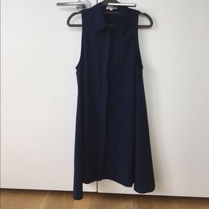 Glamorous - Sleeveless Navy Dress with Collar - 6
