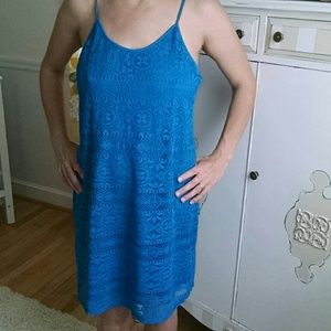 Jr. Love Fire blue lace mini sundress size L