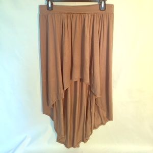 Taupe Forever 21 hi-lo skirt