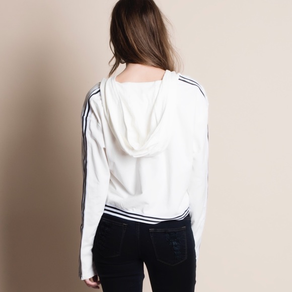 Lace Up Hoodie Top - Picture 3 of 3