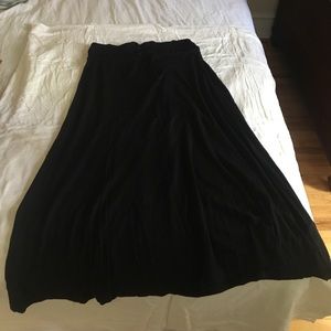 Max Studio long black jersey skirt