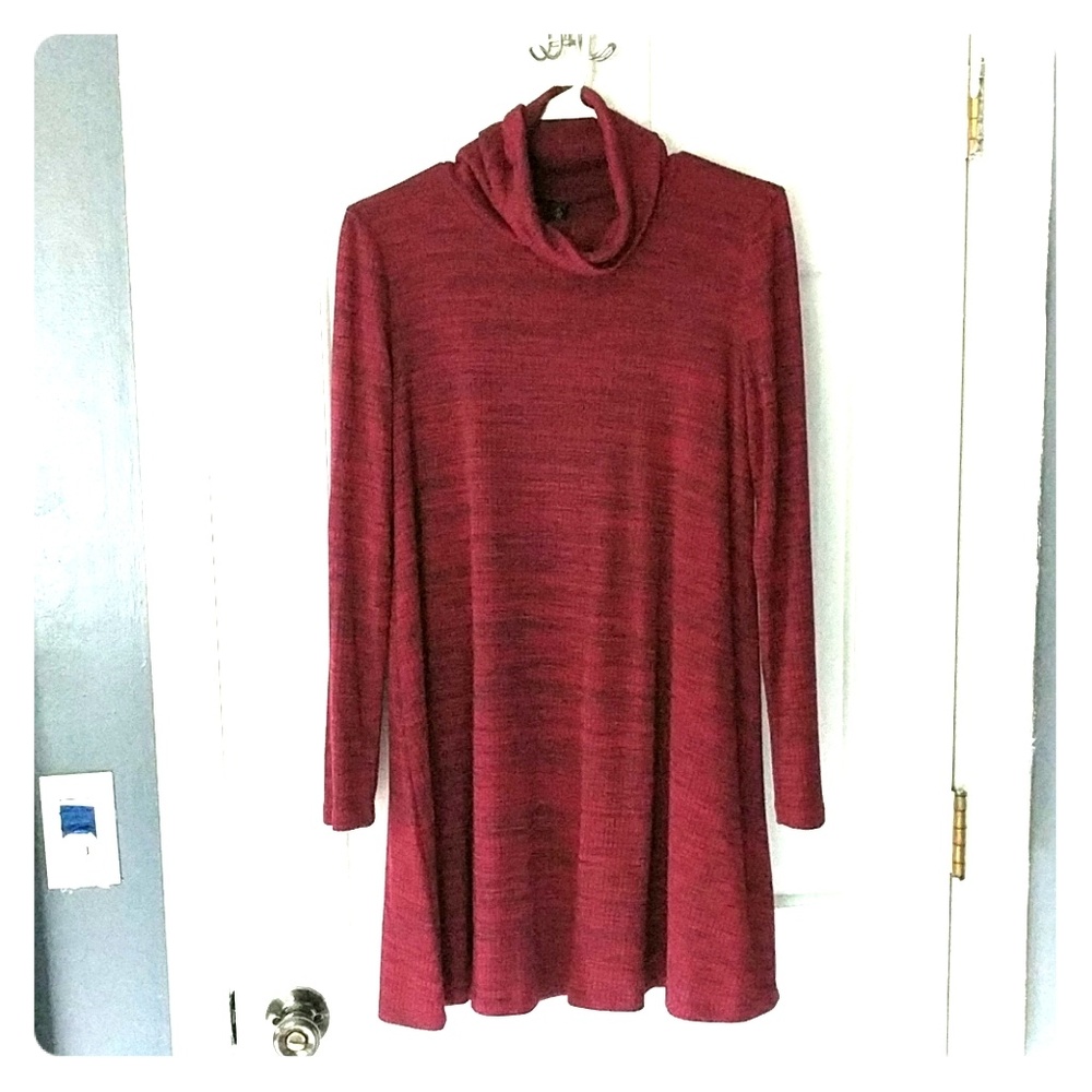 Marroon sweater dress