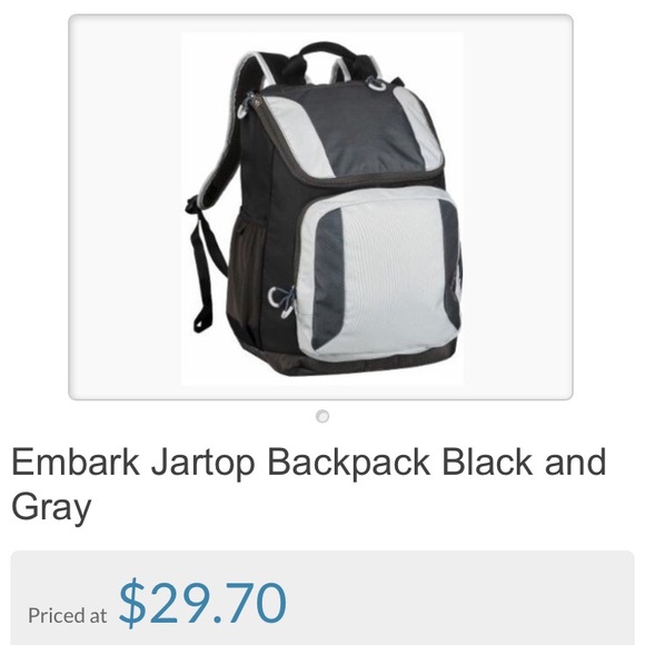 Embark Bags Embark Oversized Jartop Backpack Grey Black New Poshmark