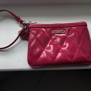 Pink Coach wristlet