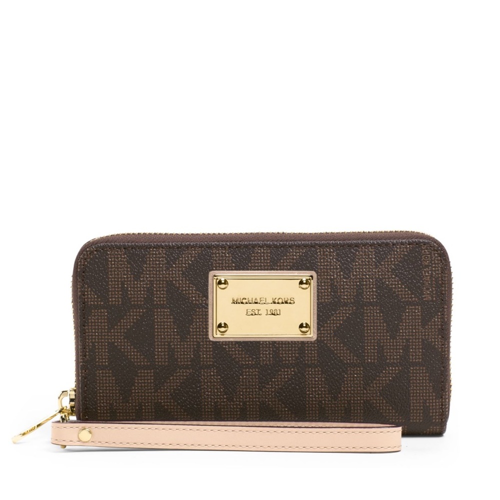 Michael Kors Leather Multi-Function Phone Case