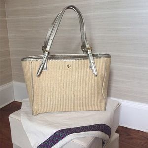 Authentic Tory Burch straw tote