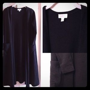 Lularoe BLACK Sarah Cardigan NWOT