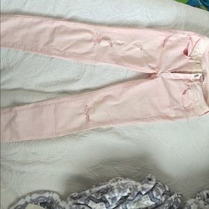 American Eagle Light Pink Jeggings