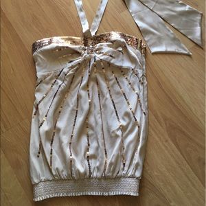 bebe Sequence Halter Top