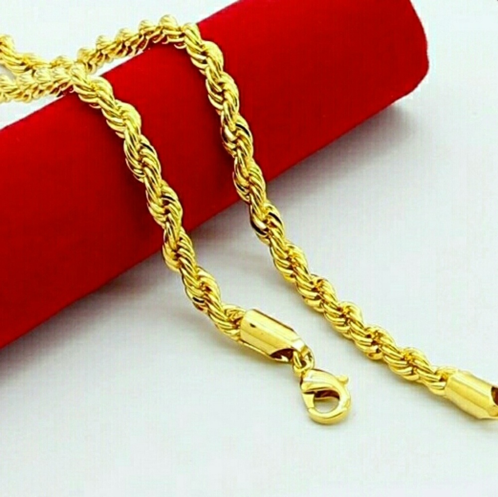 18 K Gold Plated Rope Chain