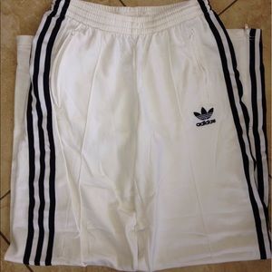 White Adidas Track Pants