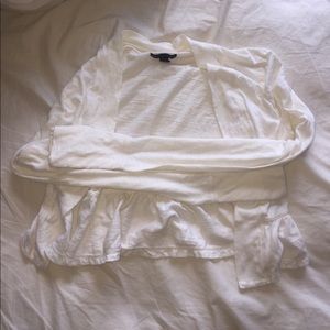 American Eagle Cream Crop Cardigan