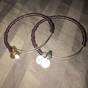 2 purple beaded alex and ani