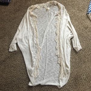 Off white lace kimono